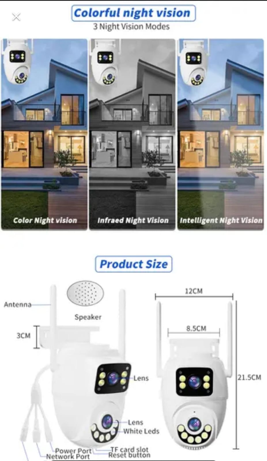 CAMARA DOBLE CON WIFI SMART