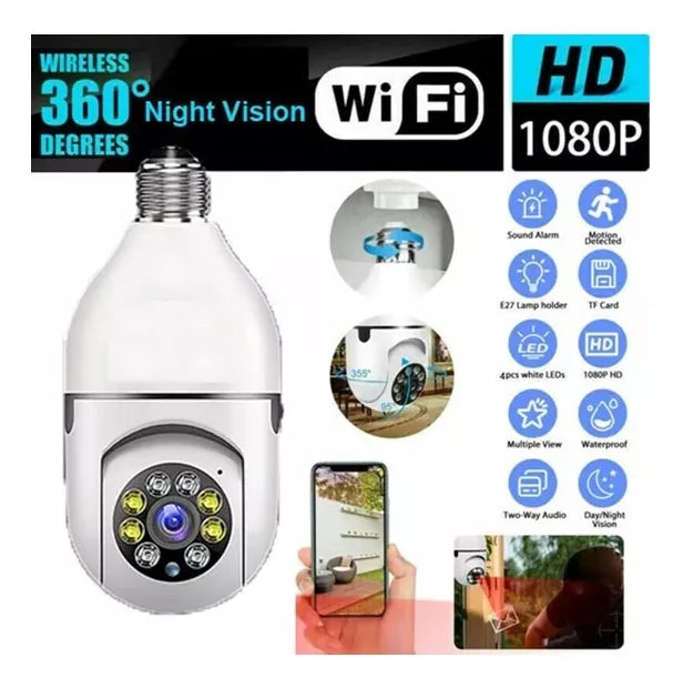 CAMARA INALAMBRICA  C/WIFI BOMBILLA HD